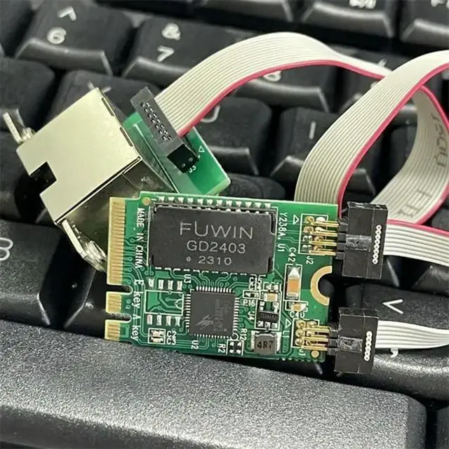 Alt view image 4 of 6 - M.2 A+E 2.5G Ethernet Adapter 2.5G/1G/100M Gigabit M.2 Networking Card 8125B RTL8125B Control Fast