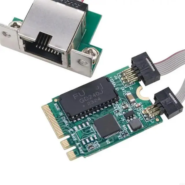 Alt view image 6 of 6 - M.2 A+E 2.5G Ethernet Adapter 2.5G/1G/100M Gigabit M.2 Networking Card 8125B RTL8125B Control Fast