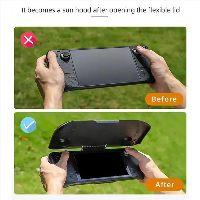 Alt view image 6 of 6 - Protective Case for Steam Deck Console Back Cover+Bracket Cooling Housing Shell Cover for Steam Deck Game Accessories