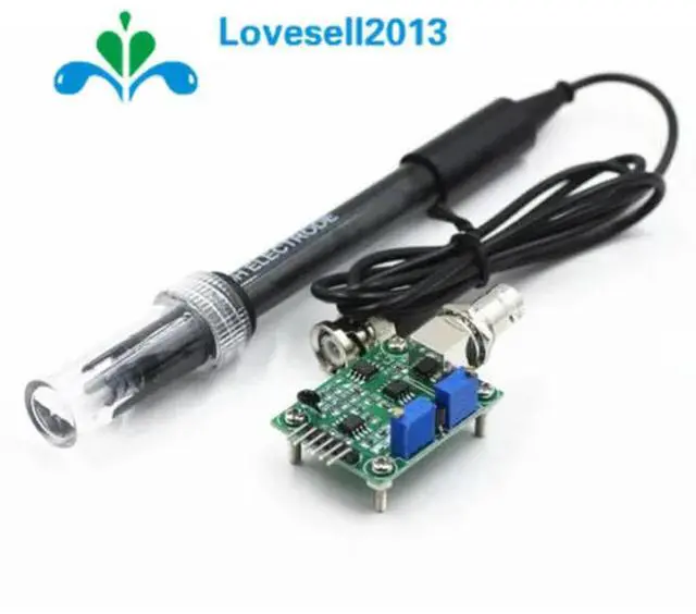 Alt view image 5 of 6 - 1Set Liquid PH 0-14 Value Detection Regulator Sensor Module Monitoring Control Meter Tester + BNC PH Electrode Probe For