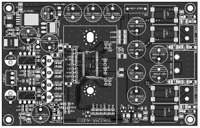 Alt view image 6 of 6 - DC 48V TPA3255 Digital 2.0 Channel 600W Audio Power Amplifier Board HIFI Stereo 300W*2 Class D Amplifier