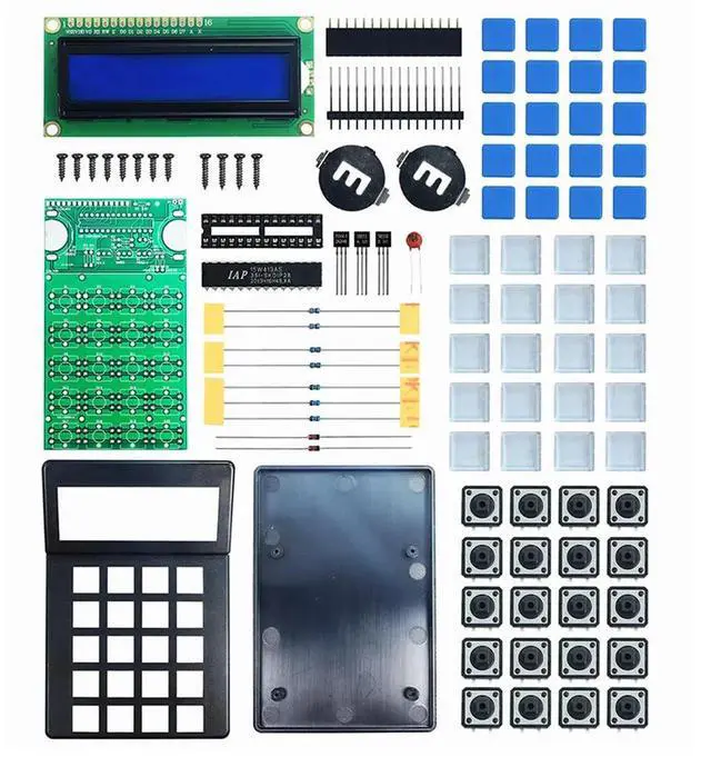 Alt view image 6 of 6 - diy electronic calculator kits 51 microcontroller soldering practice experiment LCD1062 display