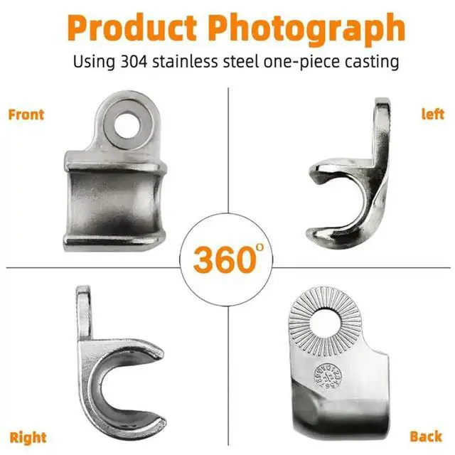 Alt view image 5 of 6 - 4PCS Bike Trailer Hitch Cup Mount For Thule Chariot Courier Coaster Cadence Stainless Steel Stroller Axle Hitch Cup