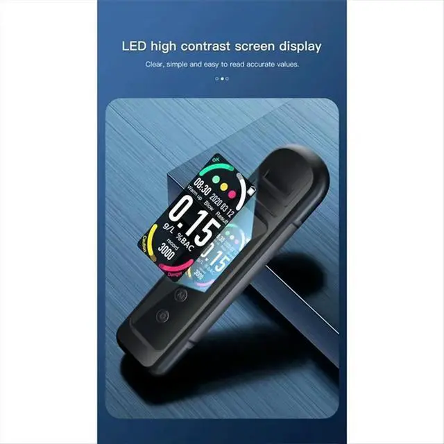 Alt view image 5 of 6 - LCD Digital Display Breathalyzer Non-Contact Alcohol Tester Accuracy Breathalyzer Diagnostic Tool