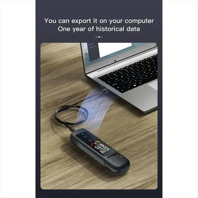Alt view image 4 of 6 - LCD Digital Display Breathalyzer Non-Contact Alcohol Tester Accuracy Breathalyzer Diagnostic Tool