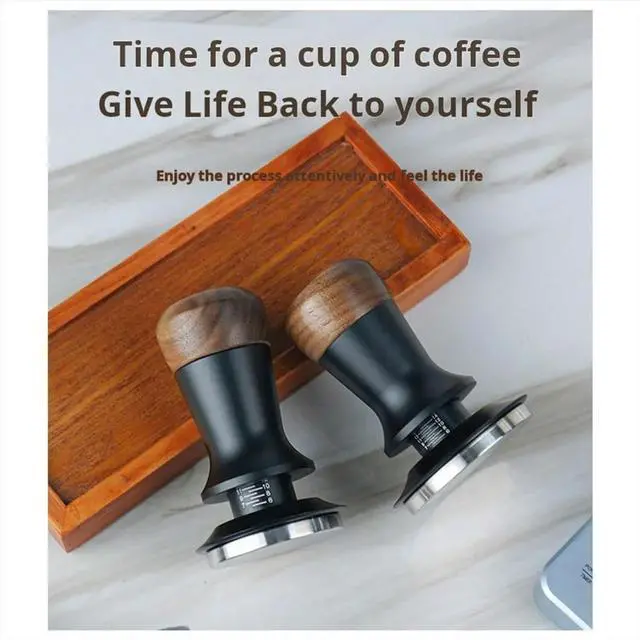 Alt view image 5 of 6 - 51mm Espresso Coffee Tamper Adjustable Height Constant Force Coffee Tamper Stainless Steel Base Internal Spring