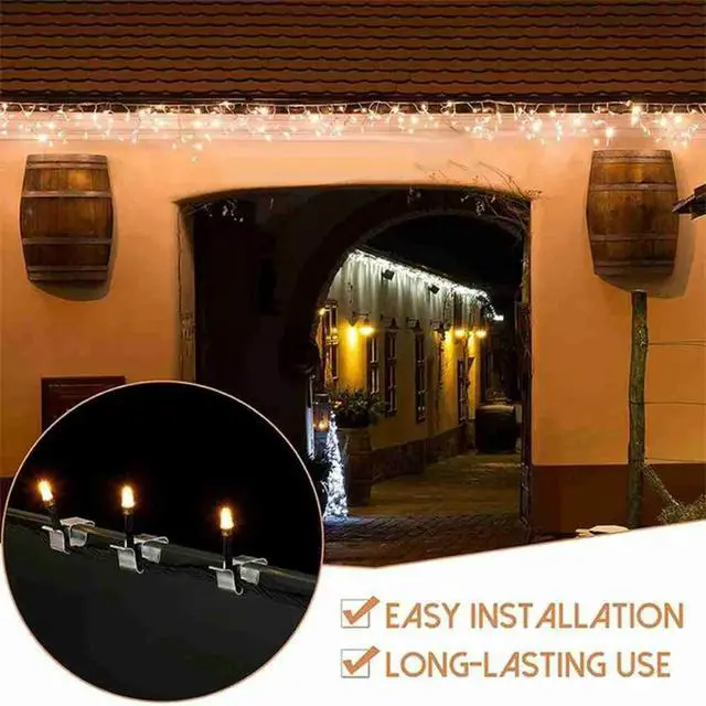 Alt view image 4 of 6 - 150 l Christmas Light Hooks & Outdoor Light Clips, Suitable for Holiday Light Decoration