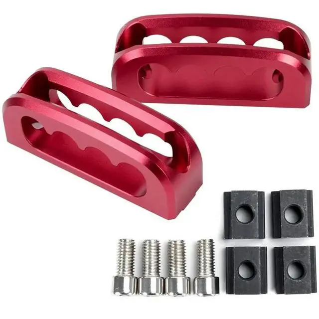 Alt view image 4 of 6 - For 2005-2025 Tacoma Gladiator 2Pcs Aluminum Truck Bed Rail Cleats Tie Down Anchors