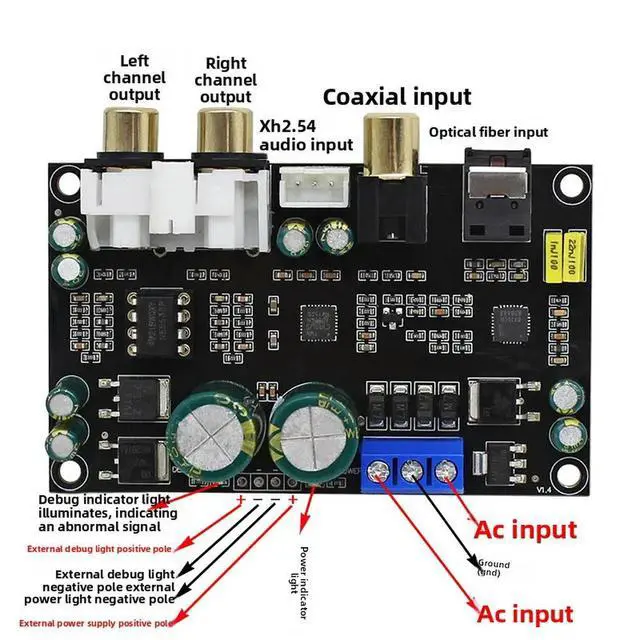 Alt view image 5 of 6 - HIFI Audiophile High-Fidelity Coaxial Optical DAC Audio Decoder Module DIY Speaker Amplifier Preamplifier Board