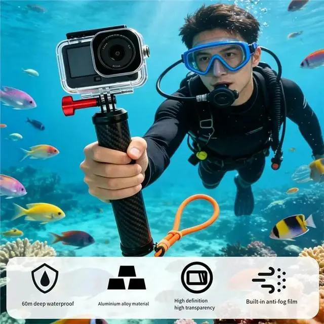 Alt view image 6 of 6 - For Action6 Camera Water Diving Hull+ Floating Hand Grip Mount Float Handle Buoyancy Bars Accessories Handheld