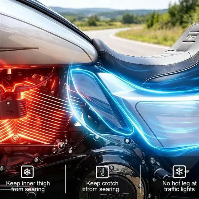 Alt view image 6 of 6 - Motorcycle Mid-Frame Air Deflector For Harley Touring Street Road Glide FLHX FLTRX FLTRXSE 2024-2026 Side Heat Shield