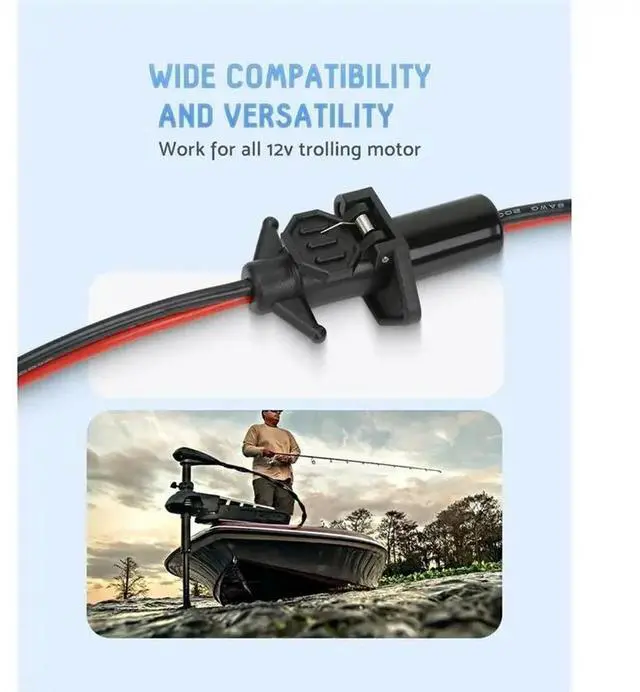 Alt view image 5 of 6 - Marine-Grade Waterproof 12V Fishing Boat Trolling Plug, 1Set Plug-In Type, For Electric Boat Cruising Plugs And Sockets