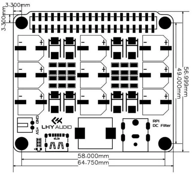 Alt view image 6 of 6 - I2S Signal Purifier Isolation Expansion Board CLC Filter for Raspberry Pi4/5/DAC Audio Decoder