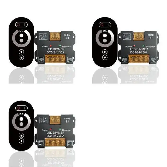Alt view image 4 of 6 - 3X RF 30A Touch Dc12v Dc24v Single Color Controller LED Dimmer For LED Lights