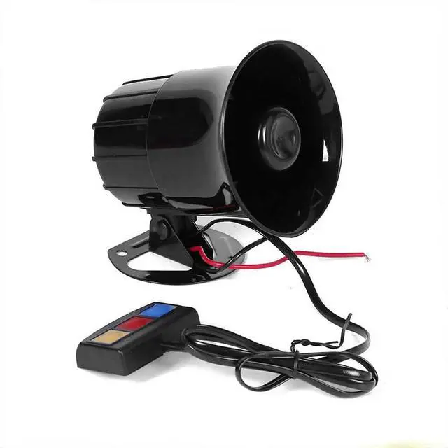 Alt view image 4 of 6 - 12V Car Motocycle 3 Tone Siren Loud Auto Horn Loudspeaker Electric Ambulance Alarm Sound Speakers 110dB Universal