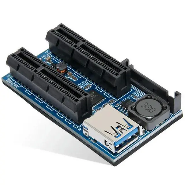 Alt view image 5 of 6 - Add On Card PCI Express USB 3.0 Adapter PC Components Extender PCIE Riser PCI-E Card Riser PCI E Riser for Video Card