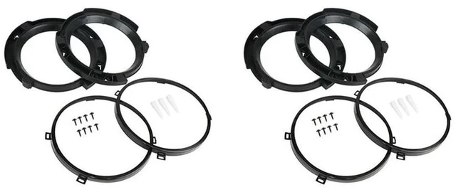 Alt view image 4 of 6 - 2Pcs 7-Inch Headlight Mounting Bracket Ring Accessories Headlight Holder For Jeep Wrangler 2007-2017