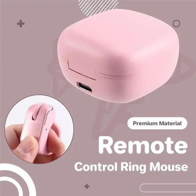 Alt view image 5 of 6 - Ring Mouse Mini Light Weight BT 2.4g Dual-Mode Rechargeable Wide for Remote Control Selfie Scan Short Video Speech