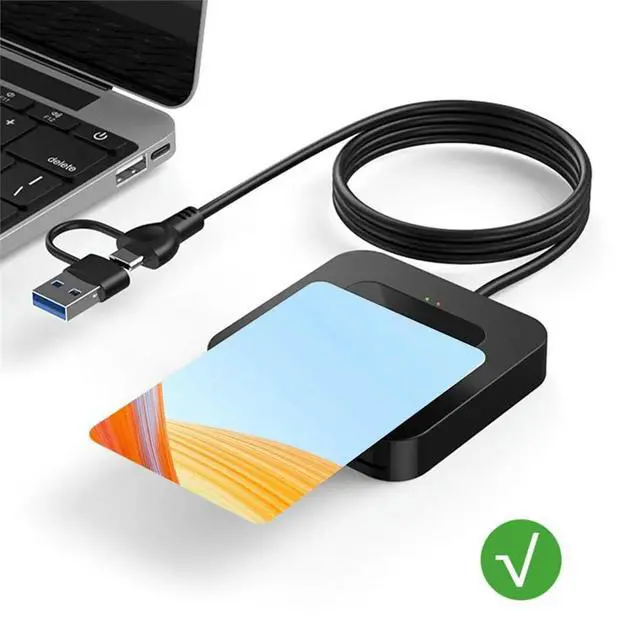 Alt view image 4 of 6 - USB 2.0 Card Reader 2-in-1 IC Card Reader with Contact and NFC for Bank ATM Tax Reporting