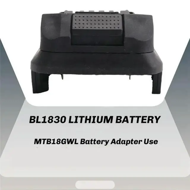 Alt view image 4 of 6 - MTB18GWL Adapter Use for Makita 18V Li-Ion on for Worx 20V Green Large Foot Power Tool