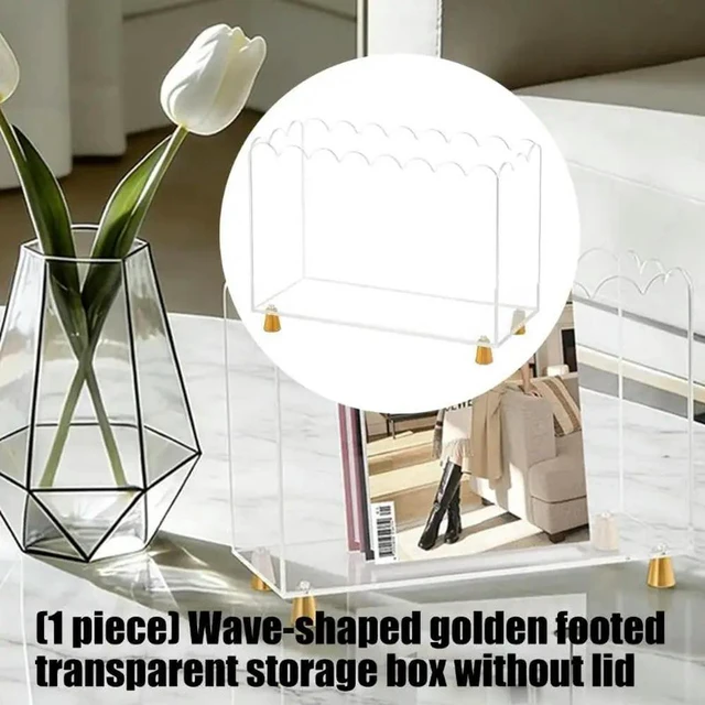 Alt view image 6 of 6 - 2025 Decorative Open Container Box Golden Base For Office And Home