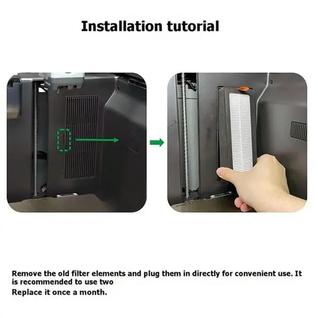 Alt view image 6 of 6 - 2Pcs Air Filter for P2S HEPA 13+ Activated Carbon Combo Air Filter for P2S 3D Printer Accessories