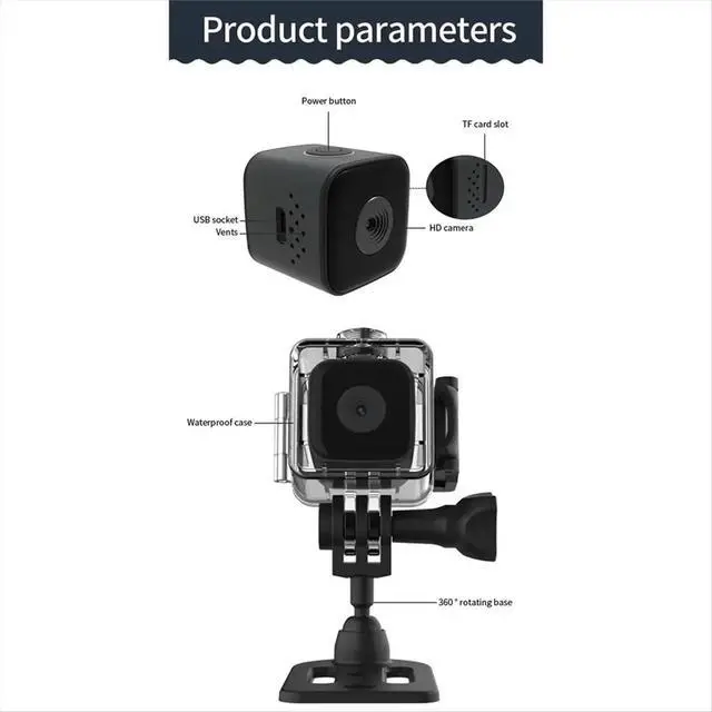 Alt view image 4 of 6 - 1080p Outdoor Waterproof Sports Camera Car DV Camera High Definition Aviation Small Direct Recording Camera