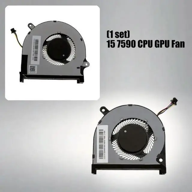 Alt view image 5 of 6 - 2025 DC5V 0.5A 4Pin Laptop CPU + GPU Cooling Fan Notebook Radiators for 15 7590 7591 7590 P83F Seriess