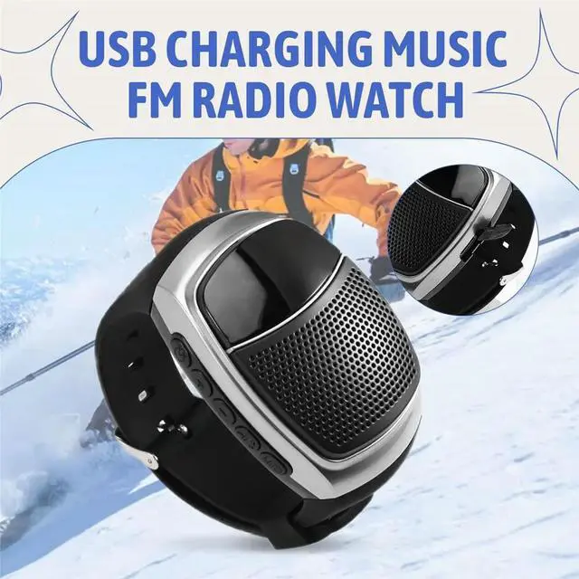 Alt view image 4 of 6 - Bluetooth Sports Music FM Radio Watch USB Charging Wrist Audio Selfie Watch Alarm Watch Audio for Running/Hiking