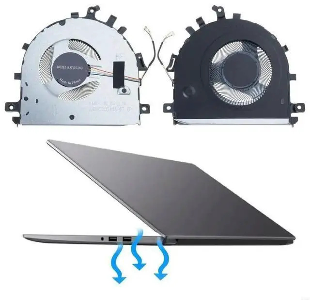 Alt view image 4 of 6 - Replacement CPU Cooler Fan USB Power Cooler for MateBook D15 D 15 BoB-WAH