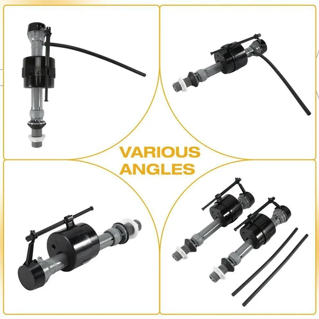 Alt view image 4 of 6 - 2 Pcs Universal Toilet Fill Valve Replacement Kit, Fill Valve2-Inch Flappe, Adjustable Toilet Repair Kit Inside Tank,