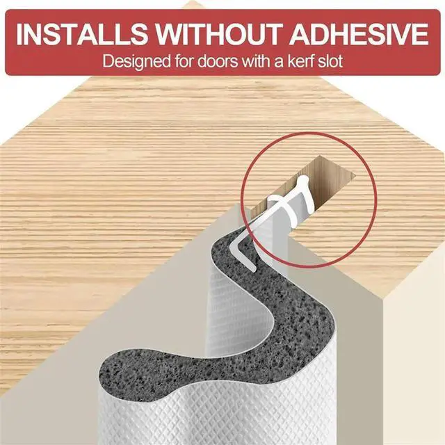 Alt view image 5 of 6 - Large Size Weather Stripping Door Seal for Large Gaps Door Seal Strip 12.2m Easy Installation Soundproof & Weatherproof