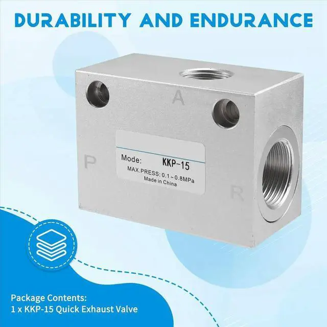 Alt view image 5 of 6 - KKP-15 Quick Exhaust Valve Cylinder Speed Boost Acceleration Pneumatic Rapid Valve