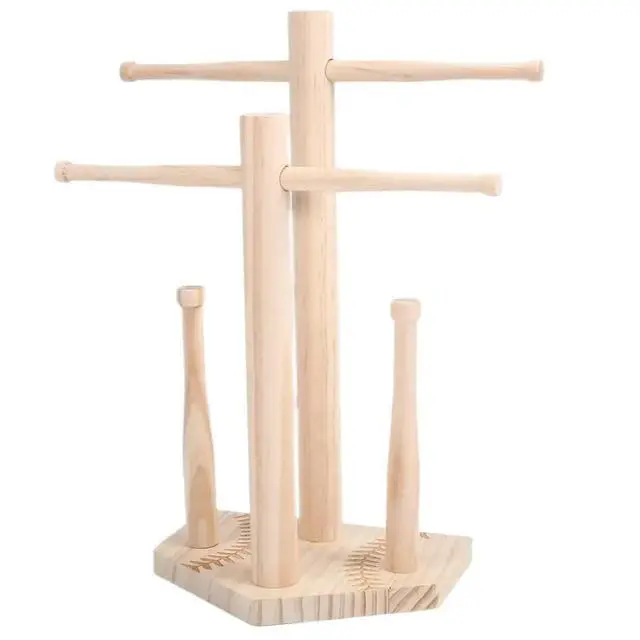 Alt view image 6 of 6 - Necklace Display,Wooden Holder Stand for Jewelry - Desktop Jewelry Organizer,for Ring Necklace Earring Bracelet Bedroom