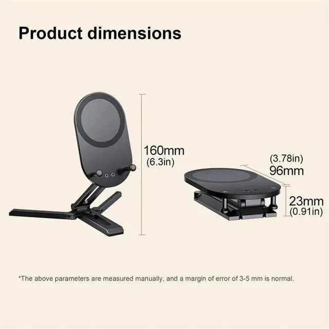 Alt view image 4 of 6 - Magnetic Phone Holder Foldable Desktop Aluminum Alloy Phone Holder Compatible with Most Phone