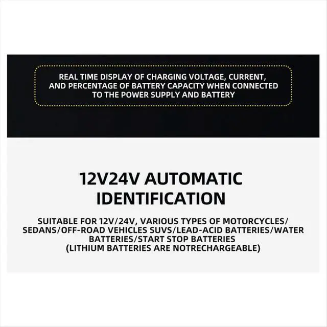 Alt view image 6 of 6 - Universal Car Charger 12v24v ligent Repair Motorcycle Fully Automatic Fast Charger EU PLUG