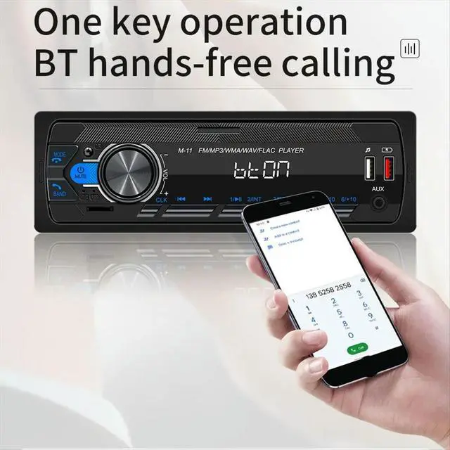 Alt view image 5 of 6 - Universal Multimedia Player for Car, 1 Din MP3 Car Radio, Audio Stereo, Bluetooth, Automotive, Colorful Buttons, 1 Din