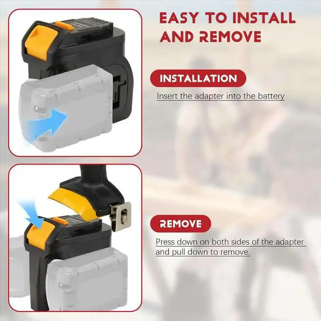 Alt view image 5 of 5 - 2 in 1 Adapter Convert for Milwaukee 18V M18 (2) Work for Dewalt 20V Cordless Power Tool At the Same