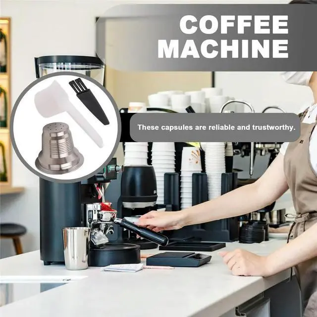 Alt view image 4 of 6 - Reusable Refille Coffee Capsule for LOR Coffee Maker Stainless Steel Filters LM8012 Machine