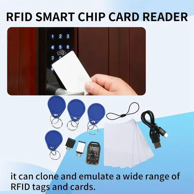 Alt view image 6 of 6 - RFID Chip Reader Chameleon Ultra Card Emulator NFC Duplicator ID IC Card Decode+4XCUID Keychain/Card