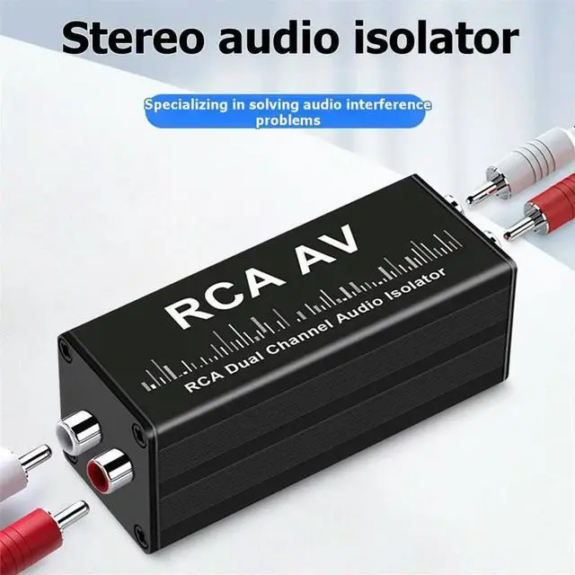 Alt view image 6 of 6 - Audio Noise Filter Ground Loop Isolator for RCA Eliminate Hum Buzz Static Car Home Stereo System Car Audio Filter