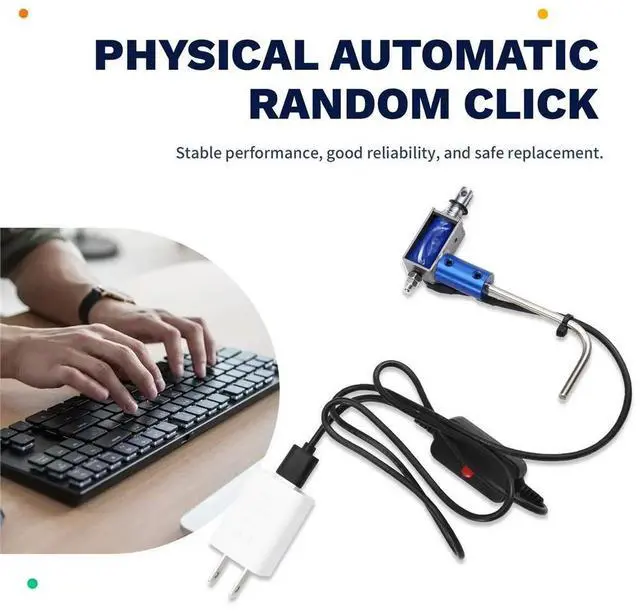 Alt view image 5 of 6 - Computer Keyboard Clicker, Physical Automatic Random Click, Game Assist, Anti-Drop 1-30s US PLUG