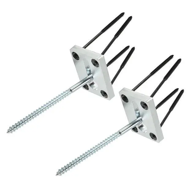 Alt view image 6 of 6 - 2 Sets el Post Fastener el Post Mounting Kit Wood Handrail Installation Hardware Works on Finished Floors, Stairs