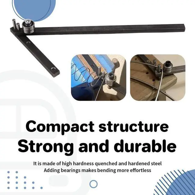 Alt view image 5 of 6 - Manual Pipe Bender Steel Bar Bender DIY Woven Basket Anchor Hook Iron Steel Copper Strip Lamp Stand Manual Tool