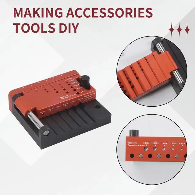 Alt view image 4 of 6 - Model Borehole Positioner Locator Model Tool Round Rod Center Drilling Fixture Hobby Making Accessories Tools DIY