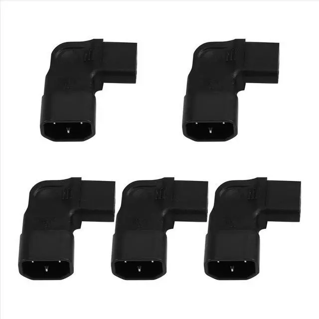 Alt view image 6 of 6 - Power IEC 320 C14 to C13 AC Adapter 3Pin IEC 320 3pin Male to Female Extend Left Angle AC Converter