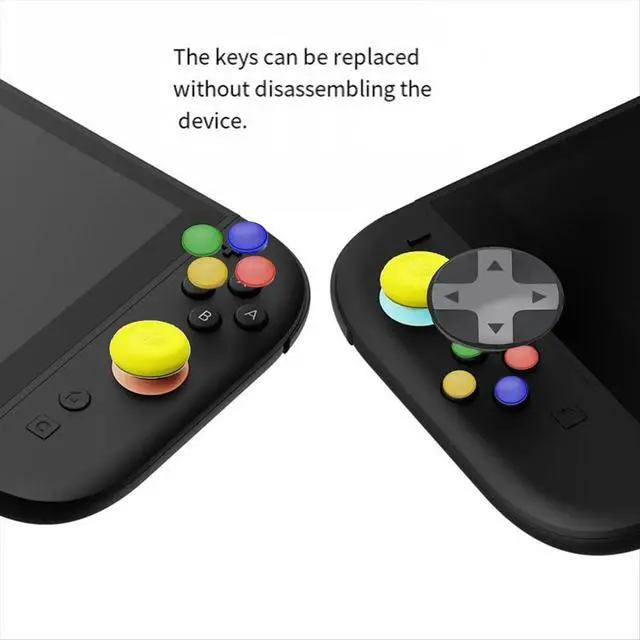 Alt view image 5 of 6 - For Switch 2 Split Protective Case Joystick Cap+D-Pad Button Cap Set for Switch 2 D-PAD Color Button Cap Accessories
