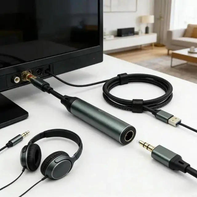 Alt view image 6 of 6 - 2025 Opticals To 3.5mm Stereos Sound Adapters Cable Includes USB Power Port