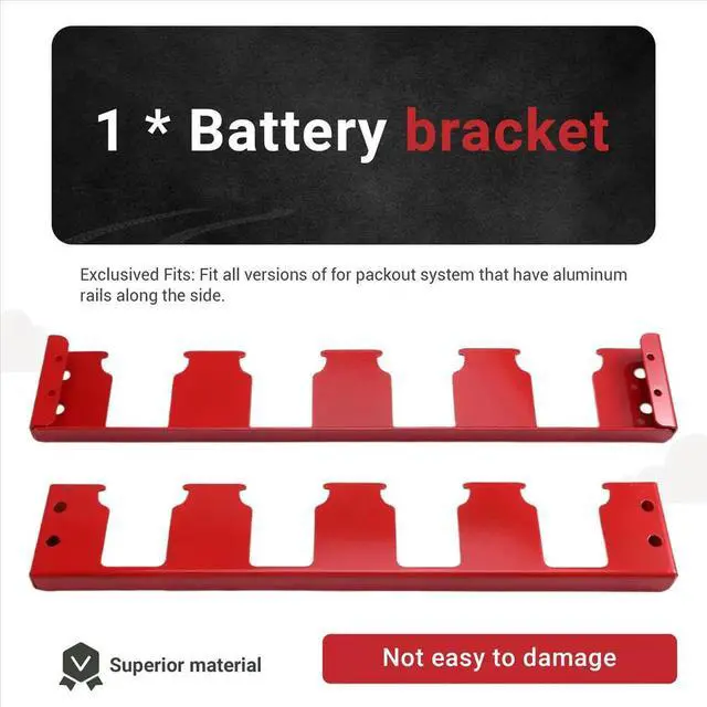 Alt view image 5 of 6 - 4 Slots Holder Toolbox Expansion Holder Bracket Effortless Side Bracket Red