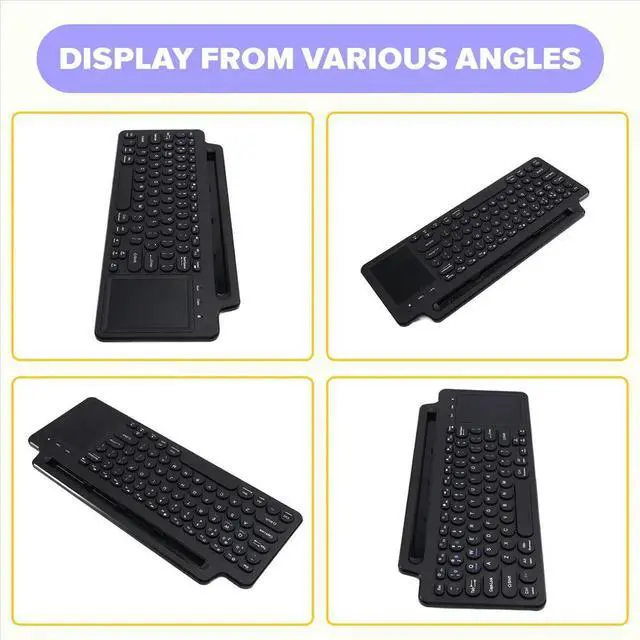 Alt view image 4 of 6 - 2.4G Bluetooth Keyboard with Number Touchpad Mouse Card Slot Numeric Keypad for Android IOS Desktop Laptop PC
